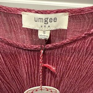 Umgee Mauve Textured Blouse